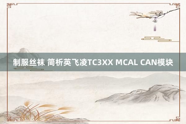 制服丝袜 简析英飞凌TC3XX MCAL CAN模块