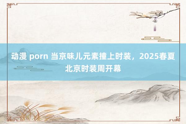 动漫 porn 当京味儿元素撞上时装，2025春夏北京时装周开幕