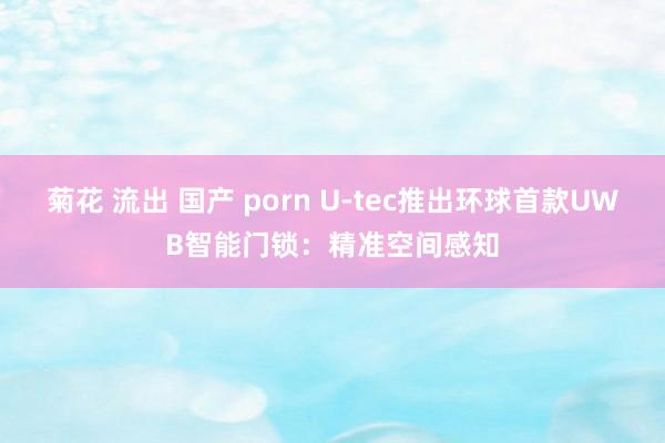 菊花 流出 国产 porn U-tec推出环球首款UWB智能门锁：精准空间感知