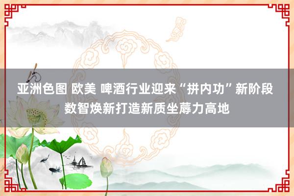 亚洲色图 欧美 啤酒行业迎来“拼内功”新阶段 数智焕新打造新质坐蓐力高地