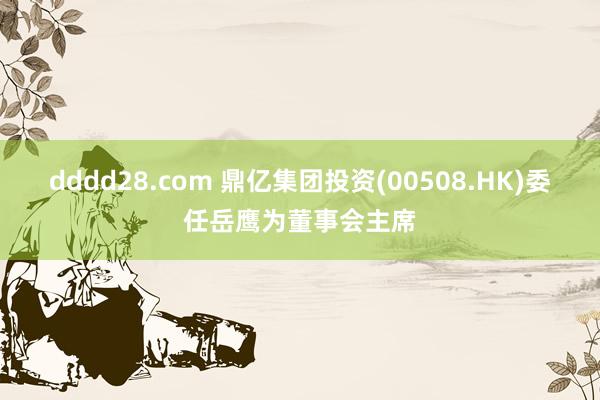 dddd28.com 鼎亿集团投资(00508.HK)委任岳鹰为董事会主席