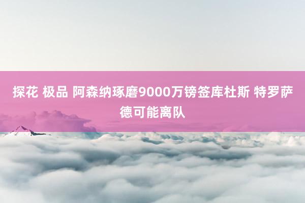 探花 极品 阿森纳琢磨9000万镑签库杜斯 特罗萨德可能离队