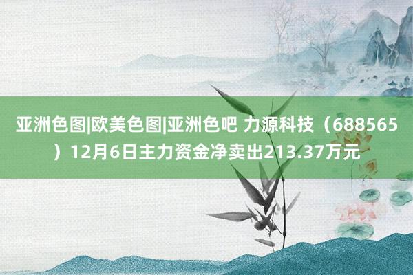 亚洲色图|欧美色图|亚洲色吧 力源科技（688565）12月6日主力资金净卖出213.37万元