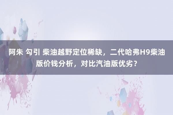 阿朱 勾引 柴油越野定位稀缺，二代哈弗H9柴油版价钱分析，对比汽油版优劣？