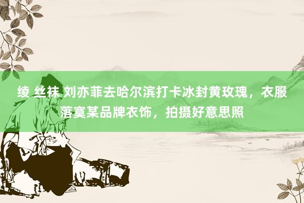 绫 丝袜 刘亦菲去哈尔滨打卡冰封黄玫瑰，衣服落寞某品牌衣饰，拍摄好意思照