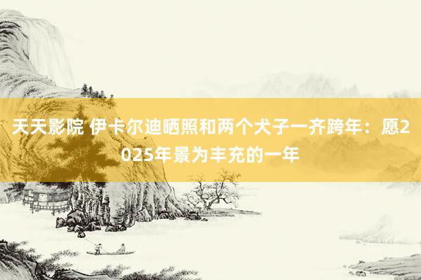 天天影院 伊卡尔迪晒照和两个犬子一齐跨年：愿2025年景为丰充的一年